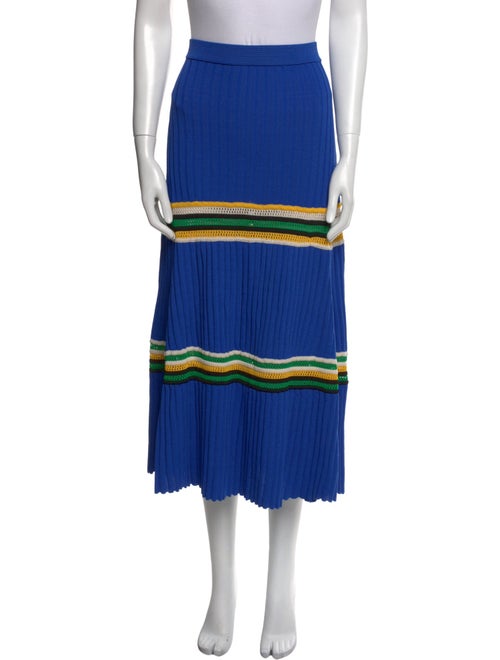 Wales Bonner Striped Midi Length Skirt