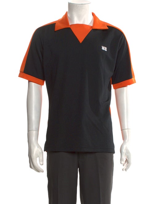 Wales Bonner Striped Collar Polo Shirt