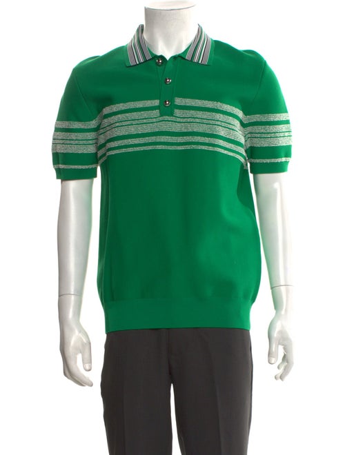 Wales Bonner Striped Collar Polo Shirt