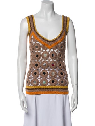 Wales Bonner Printed V-Neck Top