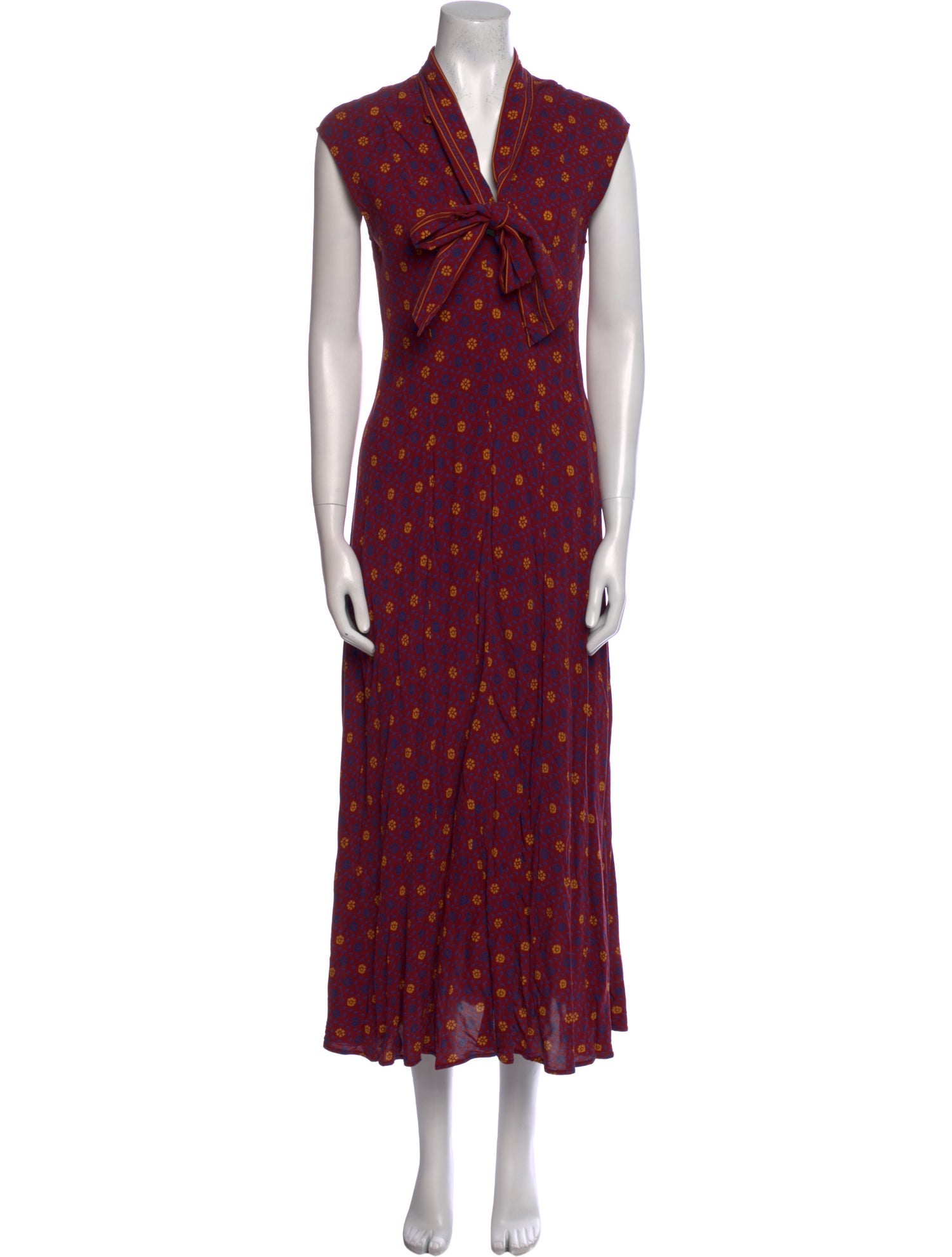 Wales Bonner Floral Print Long Dress