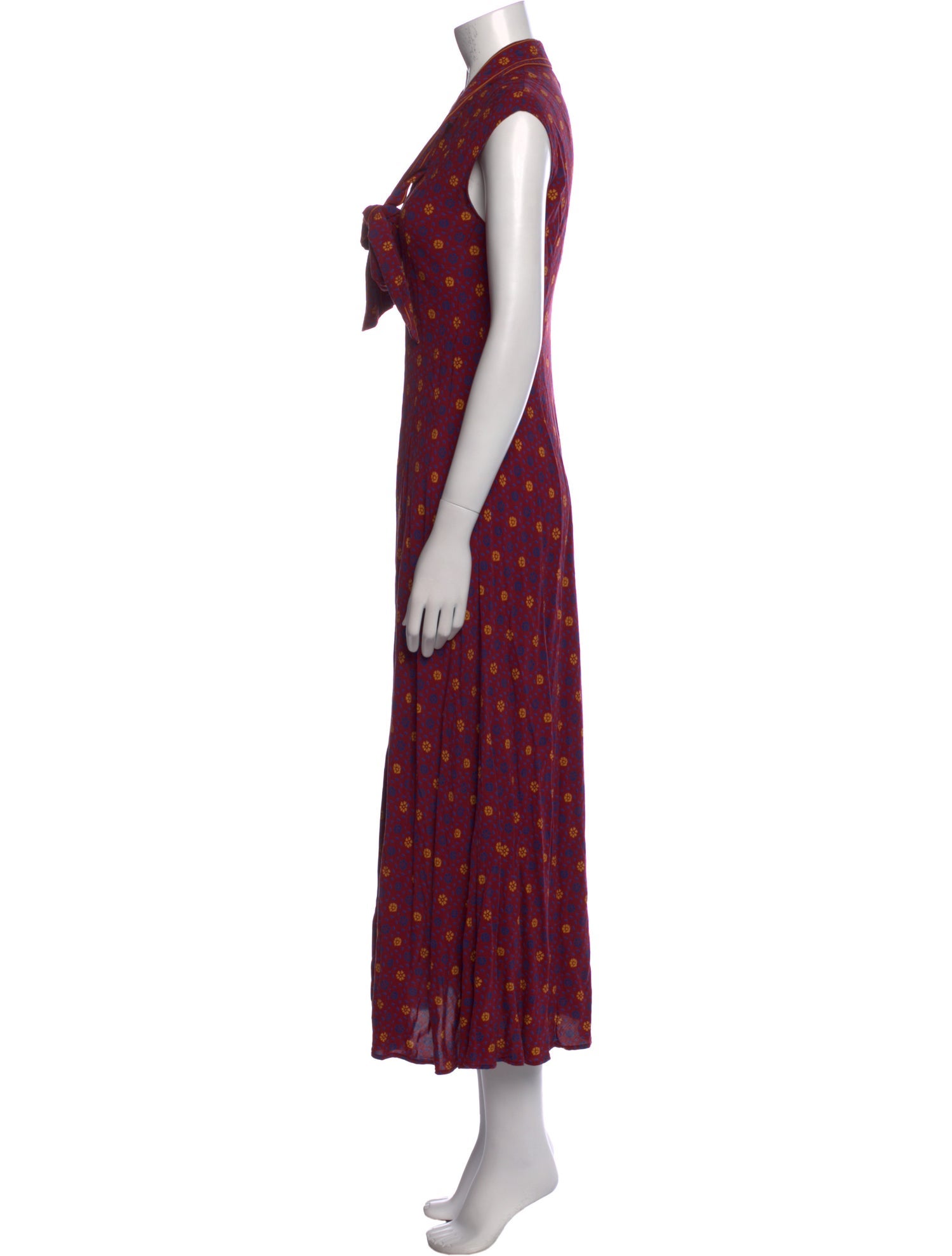 Wales Bonner Floral Print Long Dress