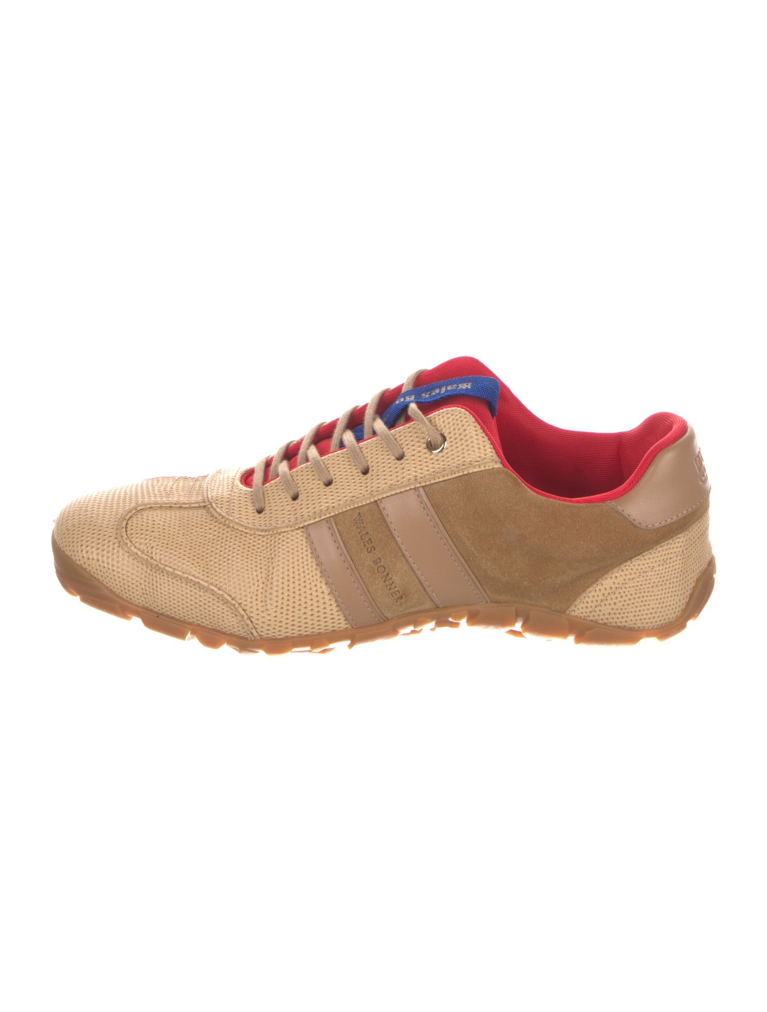 Wales Bonner Suede Colorblock Pattern Sneakers