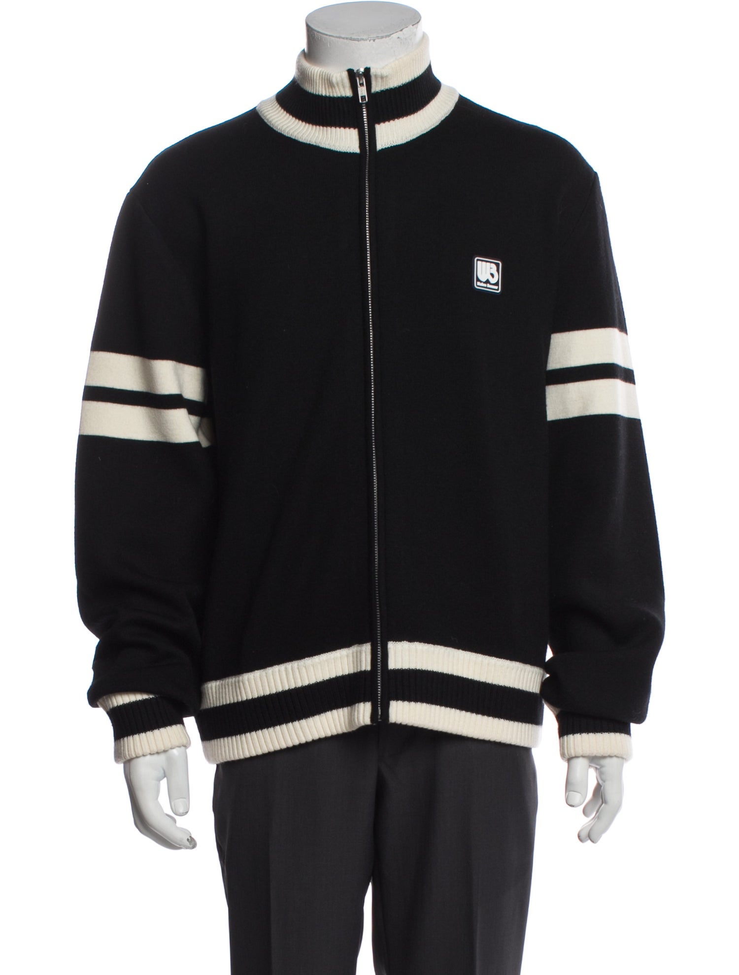 Wales Bonner Wool Striped Varsity Jacket