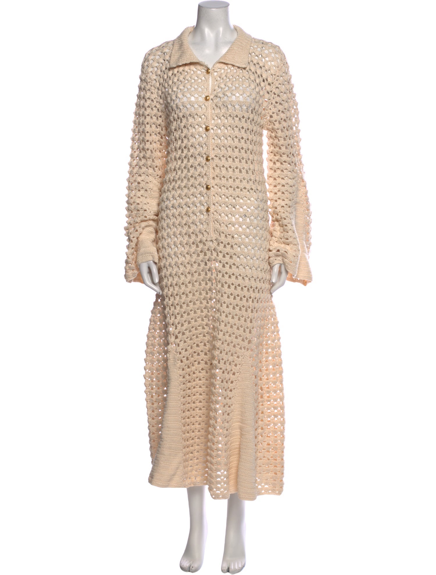 Wales Bonner Polka Dot Print Long Dress