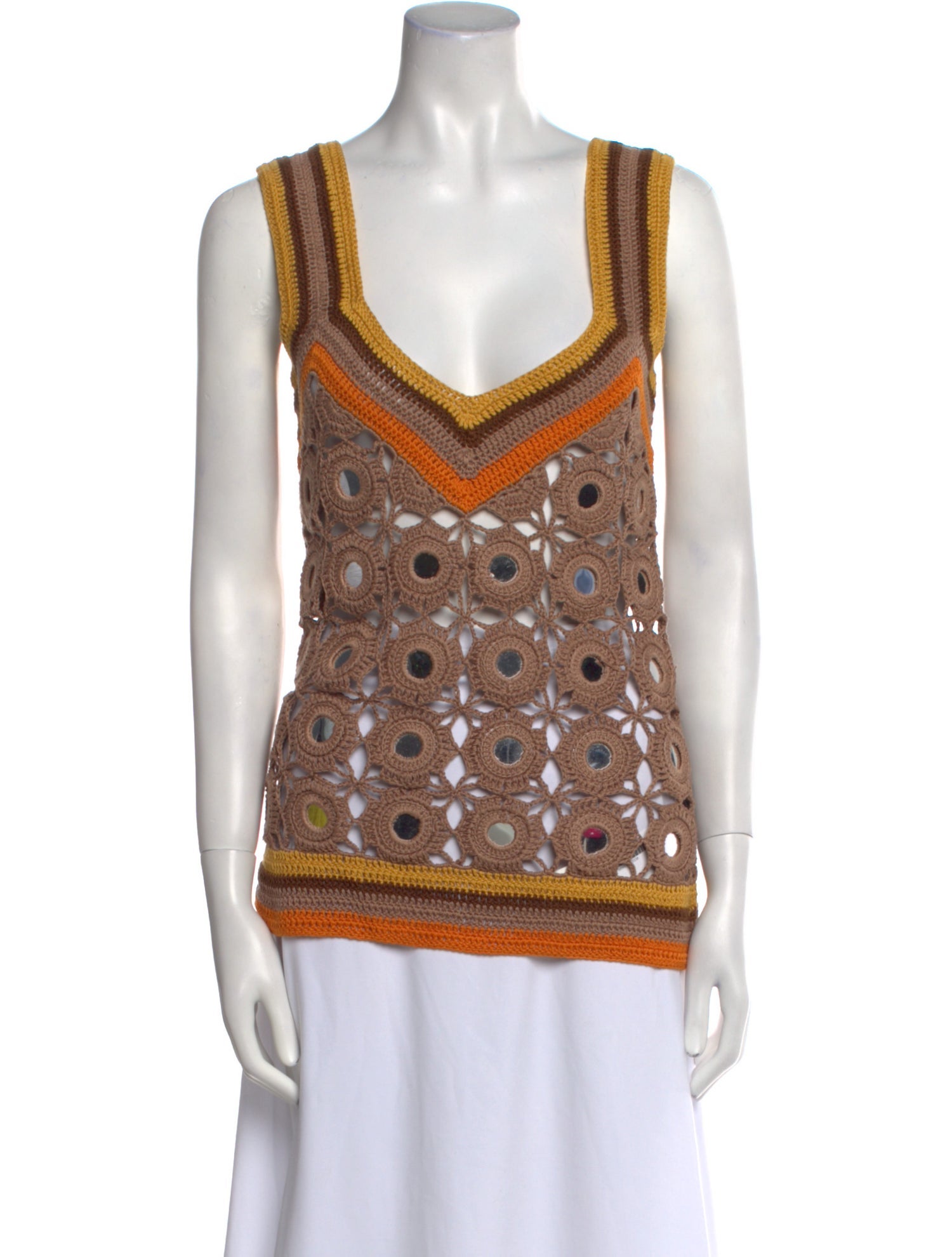 Wales Bonner Printed Square Neckline Top