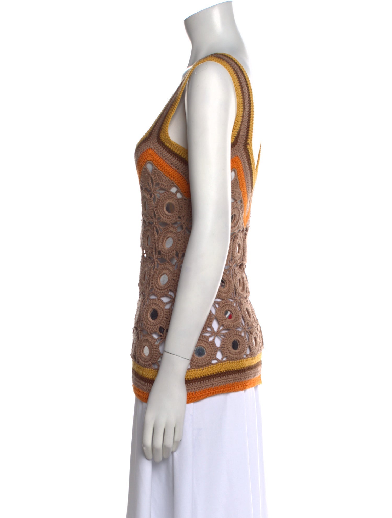 Wales Bonner Printed Square Neckline Top