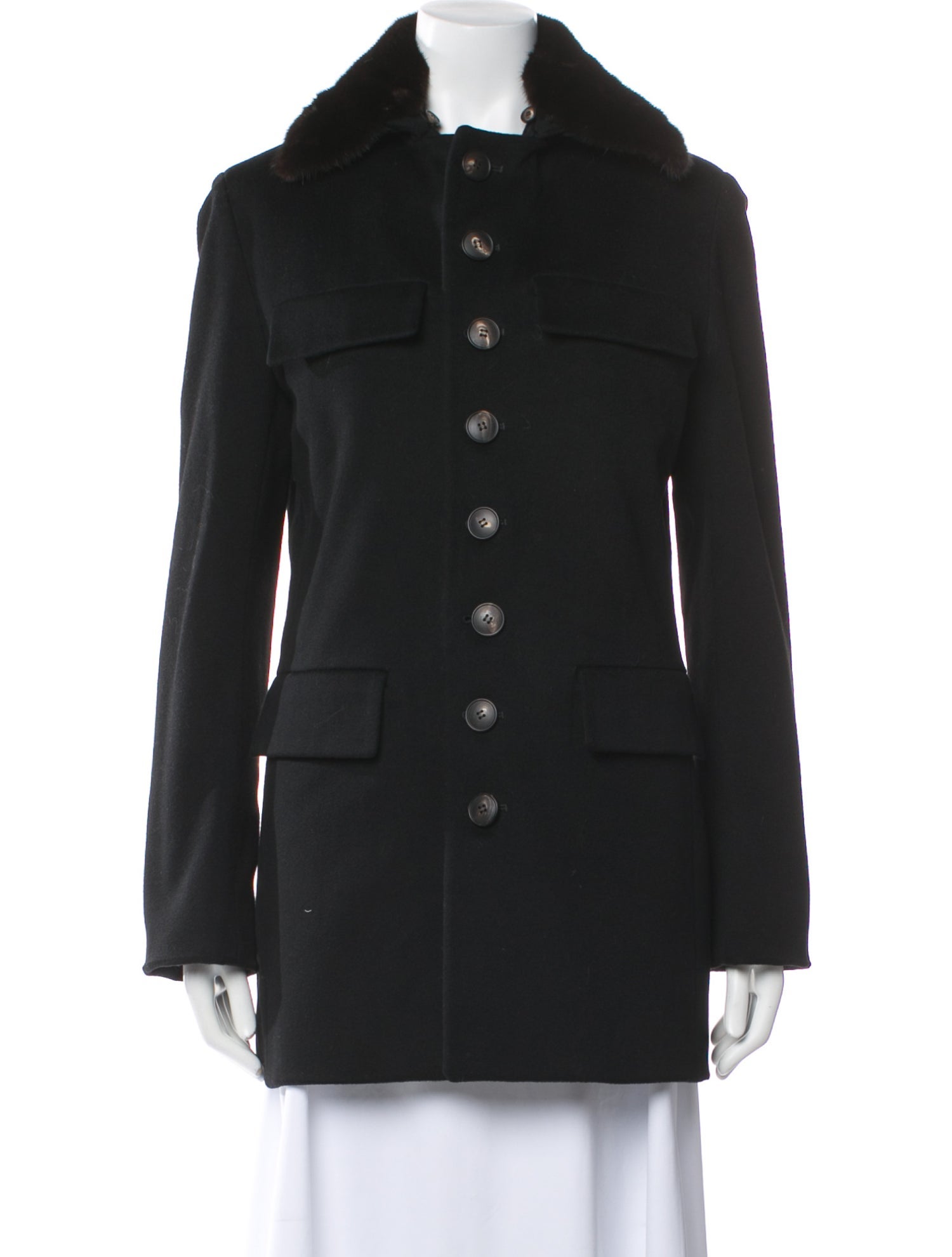 Wales Bonner Virgin Wool Fur Coat