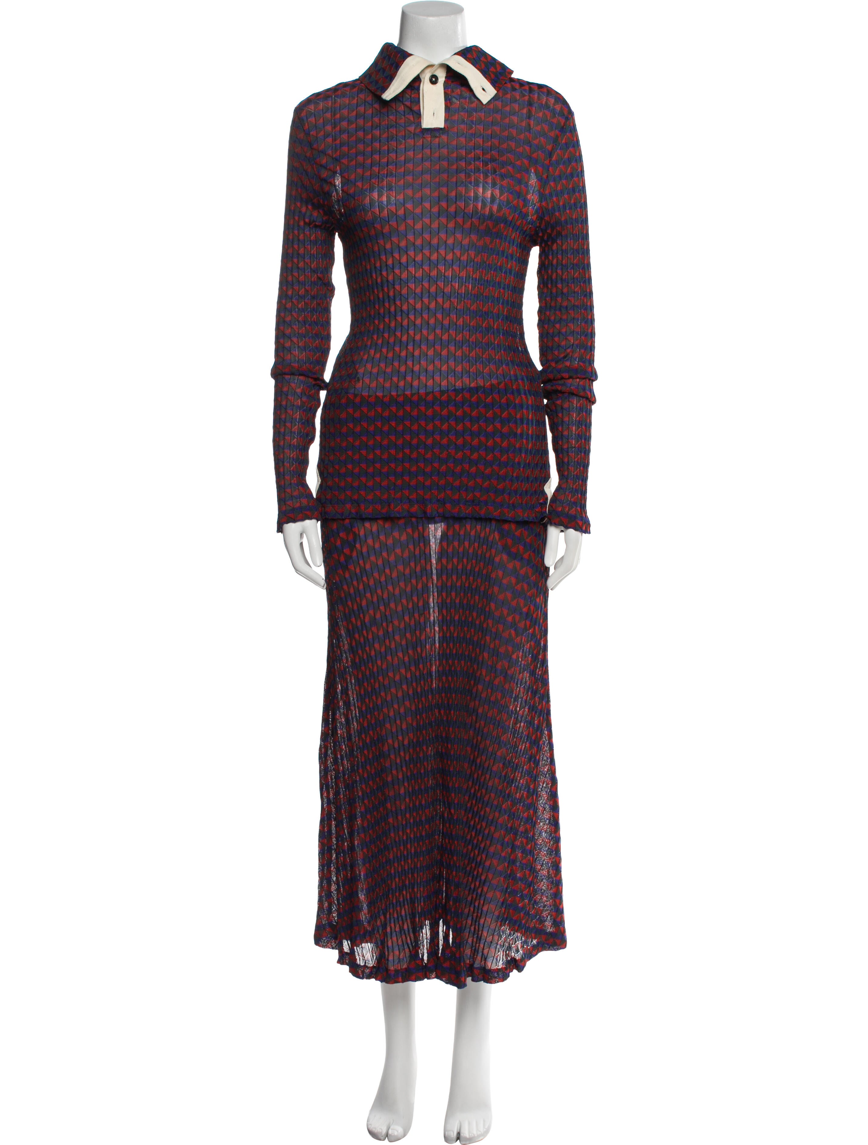 Wales Bonner Silk Printed Skirt Set