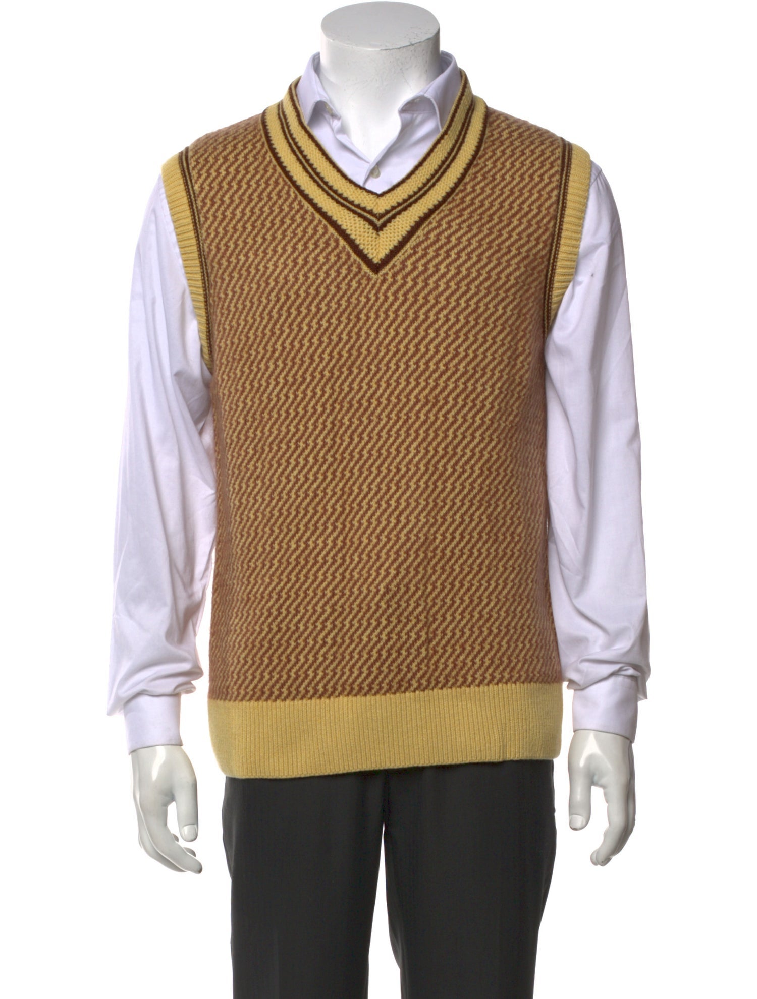 Wales Bonner Striped V-Neck Sweater Vest