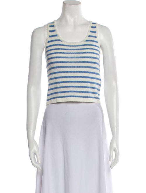 LHD Striped Scoop Neck Crop Top