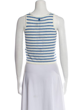 LHD Striped Scoop Neck Crop Top