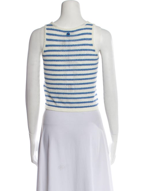 LHD Striped Scoop Neck Crop Top