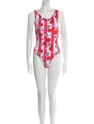 LHD Tops Floral Print Scoop Neck Bodysuit XS