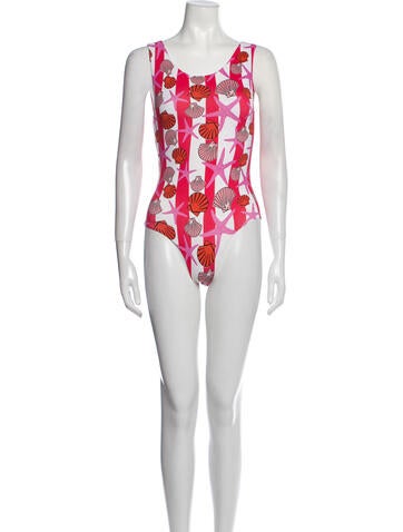 LHD Tops Floral Print Scoop Neck Bodysuit XS