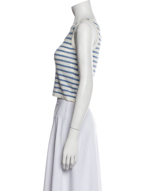 LHD Striped Scoop Neck Crop Top