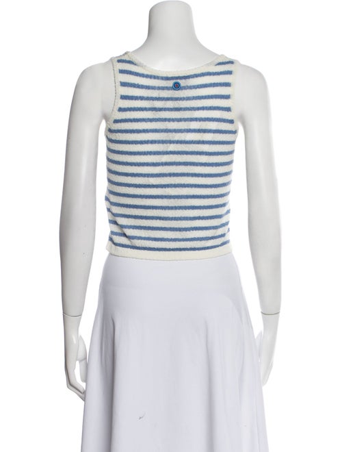 LHD Striped Scoop Neck Crop Top