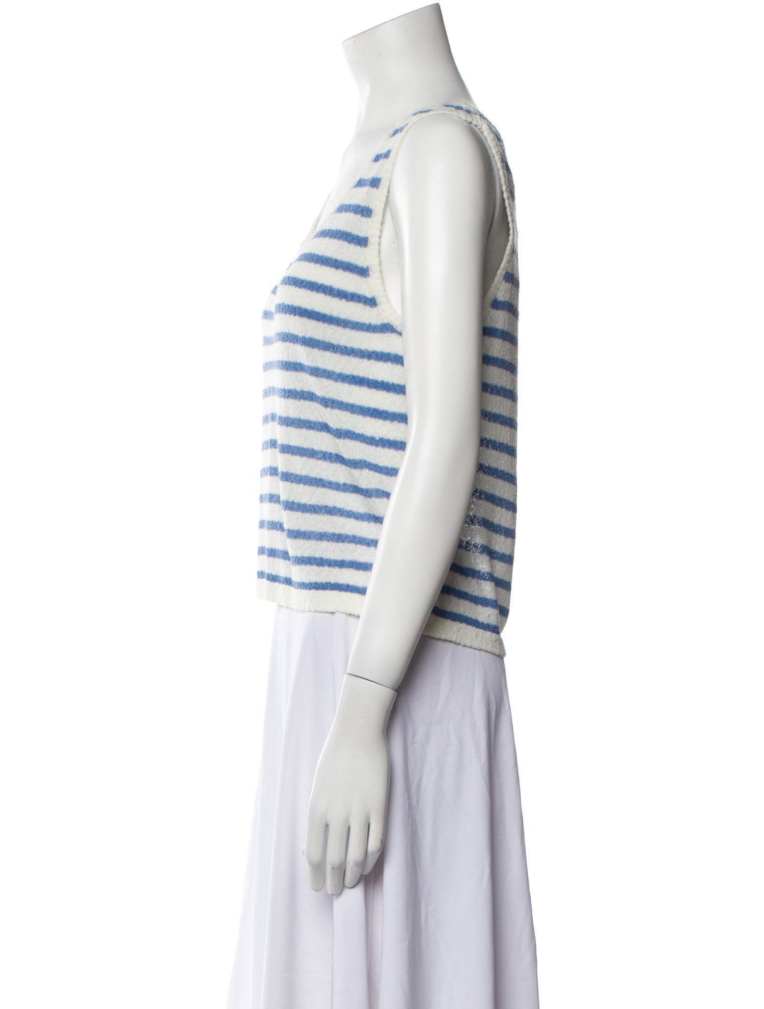 LHD Striped Scoop Neck Top