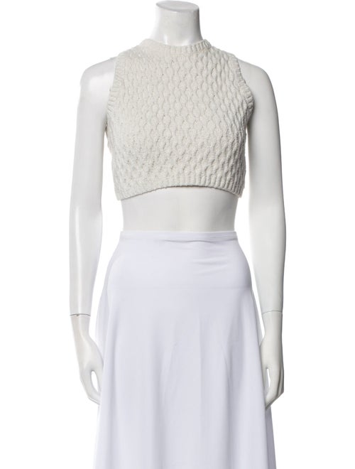 LHD Crew Neck Sleeveless Crop Top