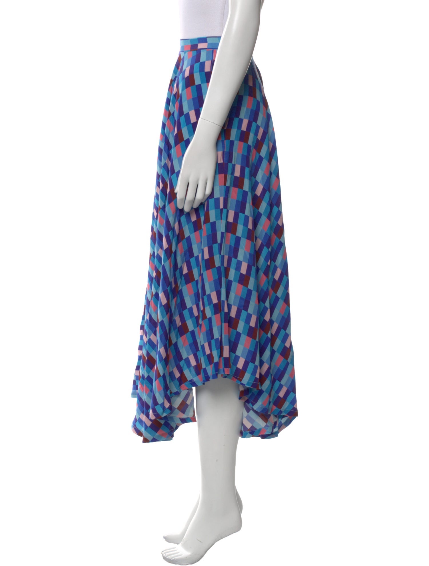 LHD Silk Midi Length Skirt