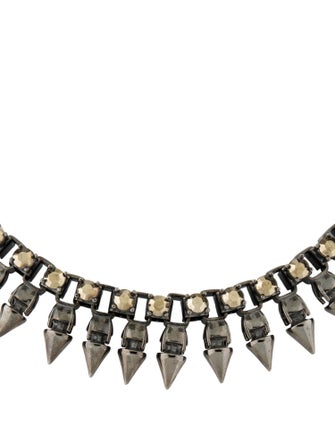 Mawi Crystal Spike Collar Necklace