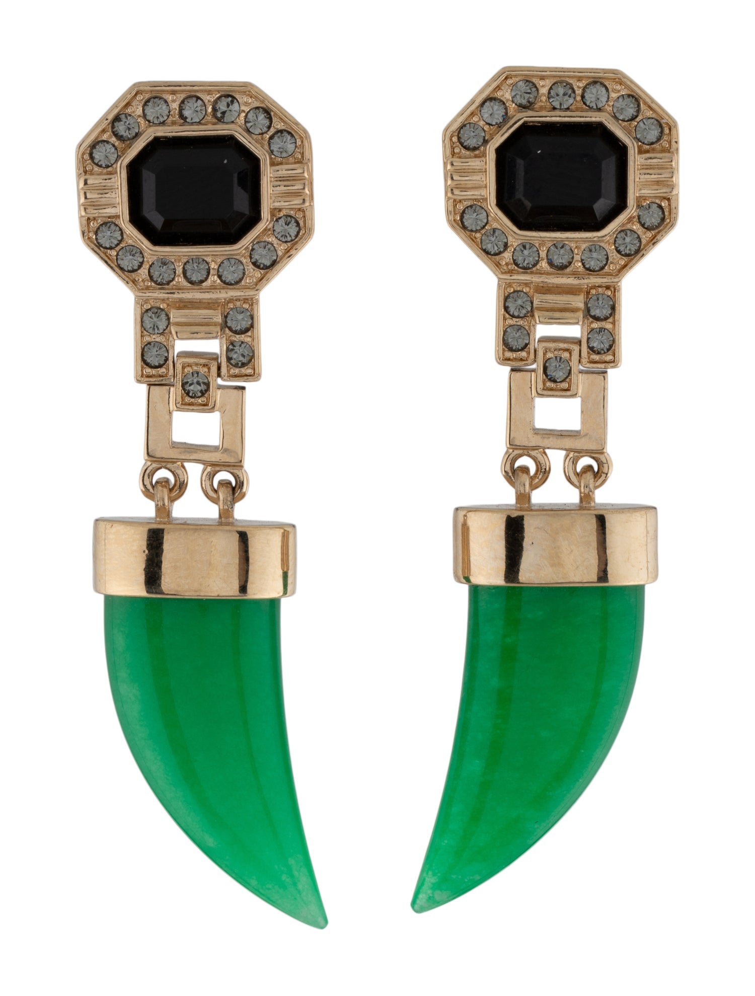Mawi Mawi Dyed Jadeite & Crystal Drop Earring