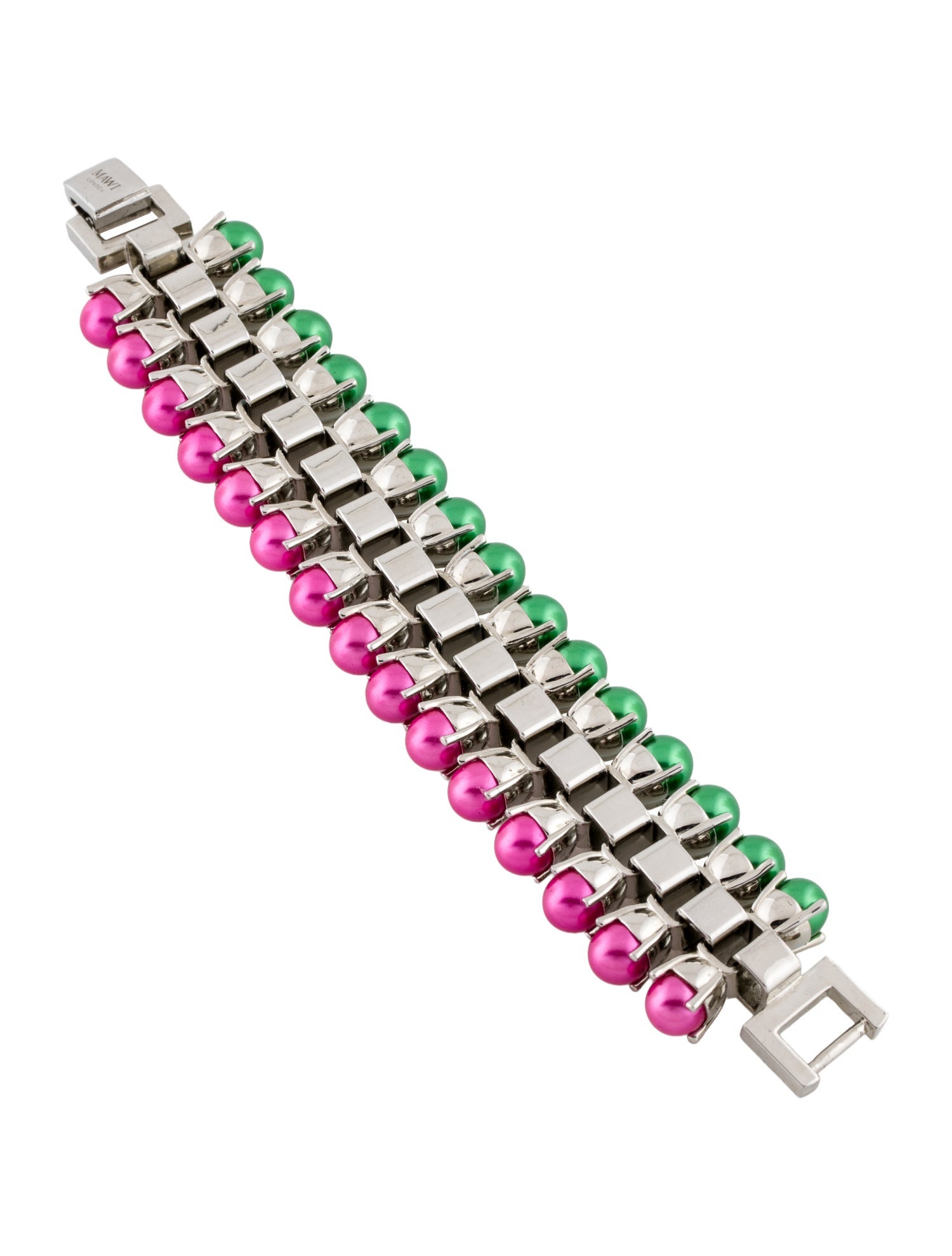 Mawi Faux Pearl Link Bracelet