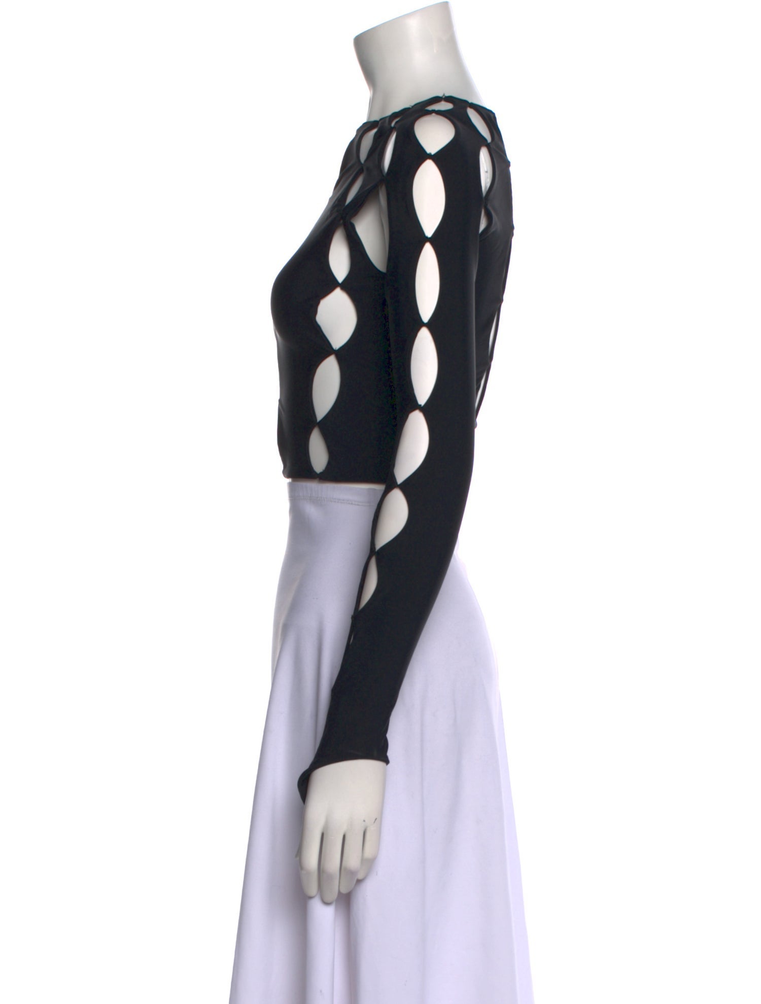 Marshall Columbia Nylon Bateau Neckline Crop Top w/ Tags