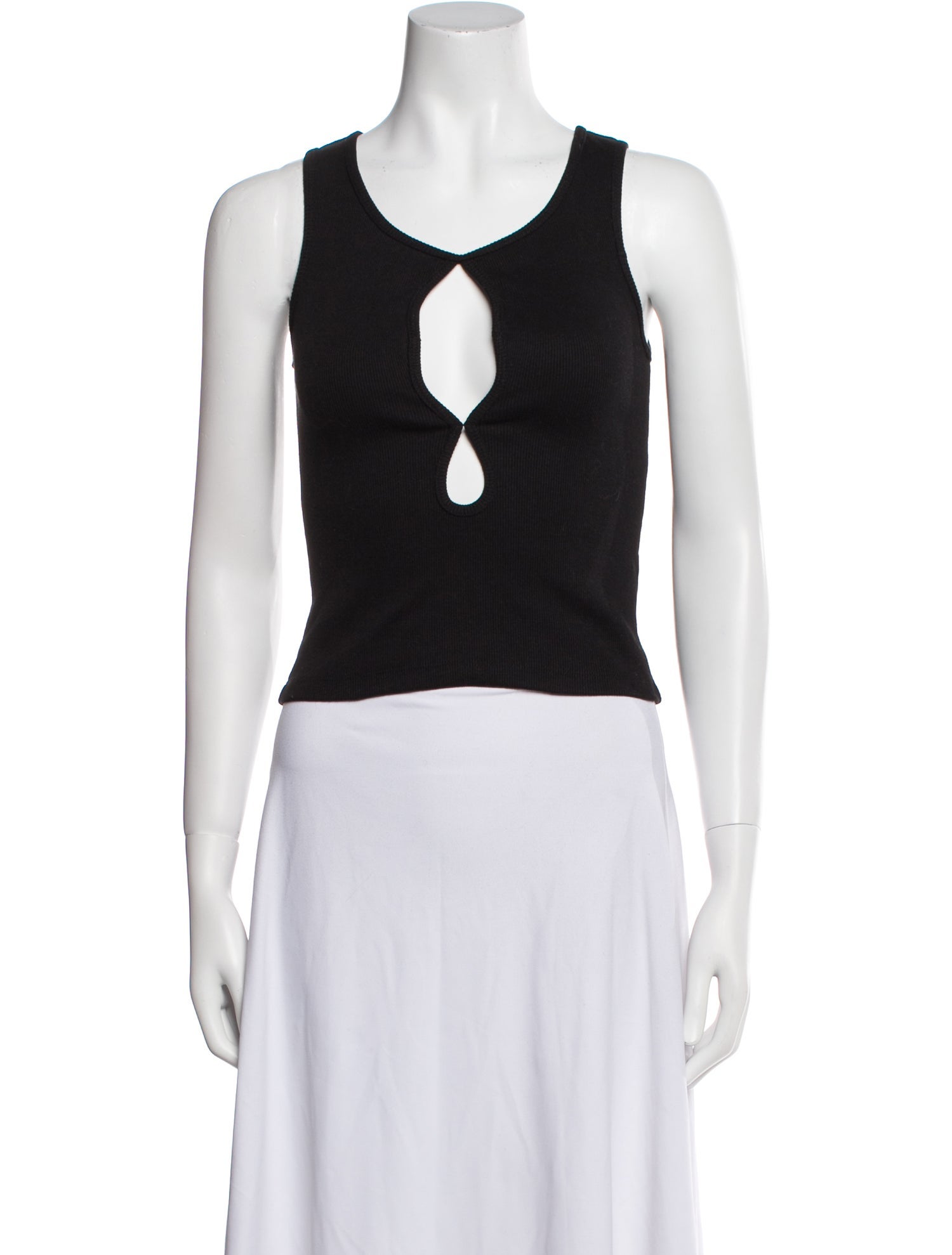 Marshall Columbia Scoop Neck Sleeveless Crop Top