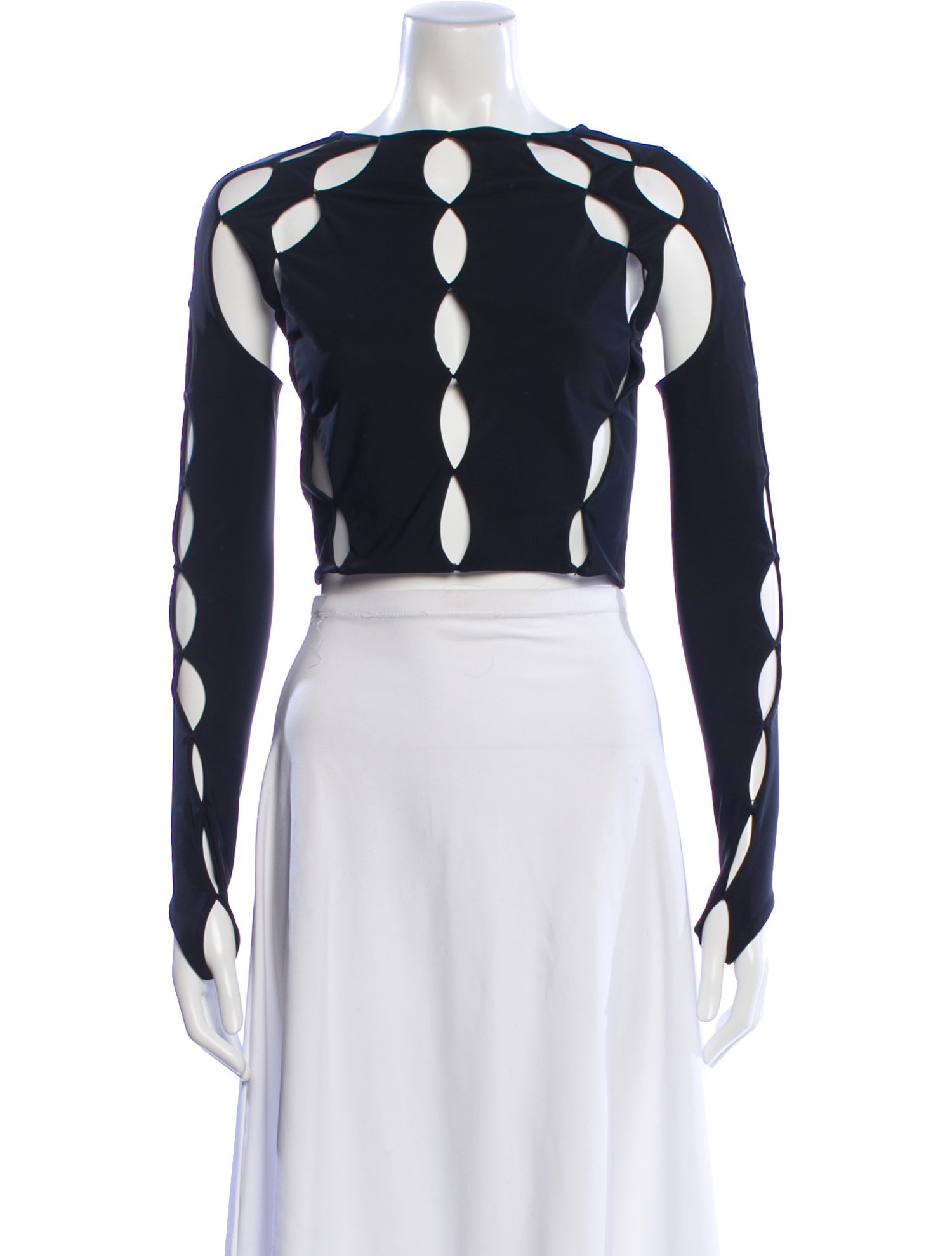 Marshall Columbia Nylon Crew Neck Crop Top