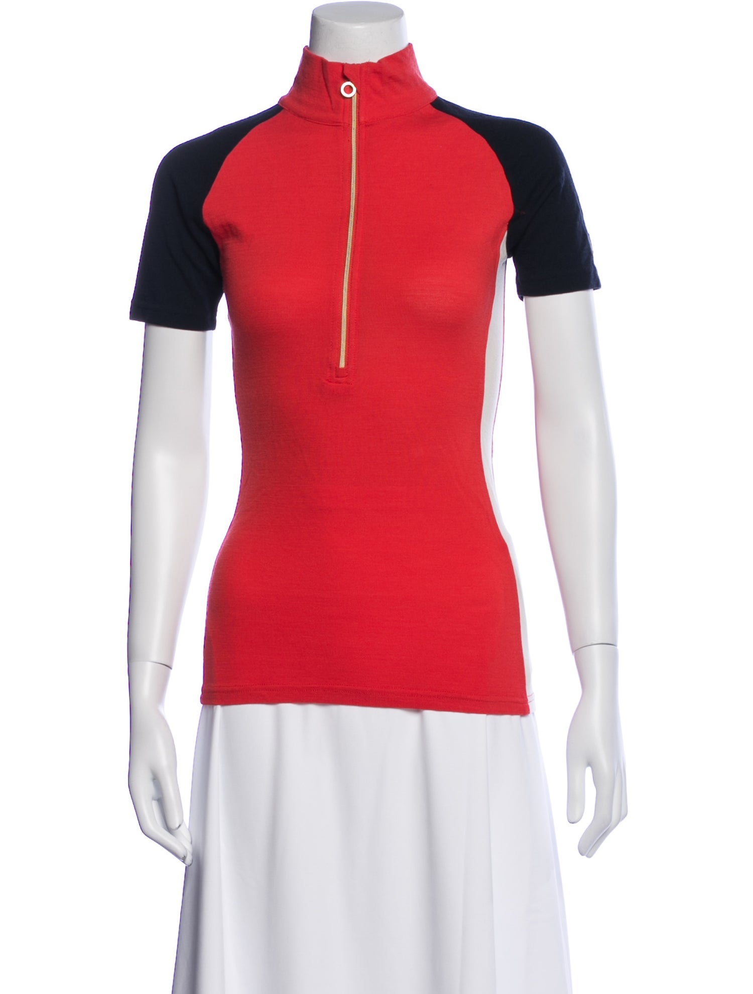 We Norwegians Wool Mock Neck Polo w/ Tags