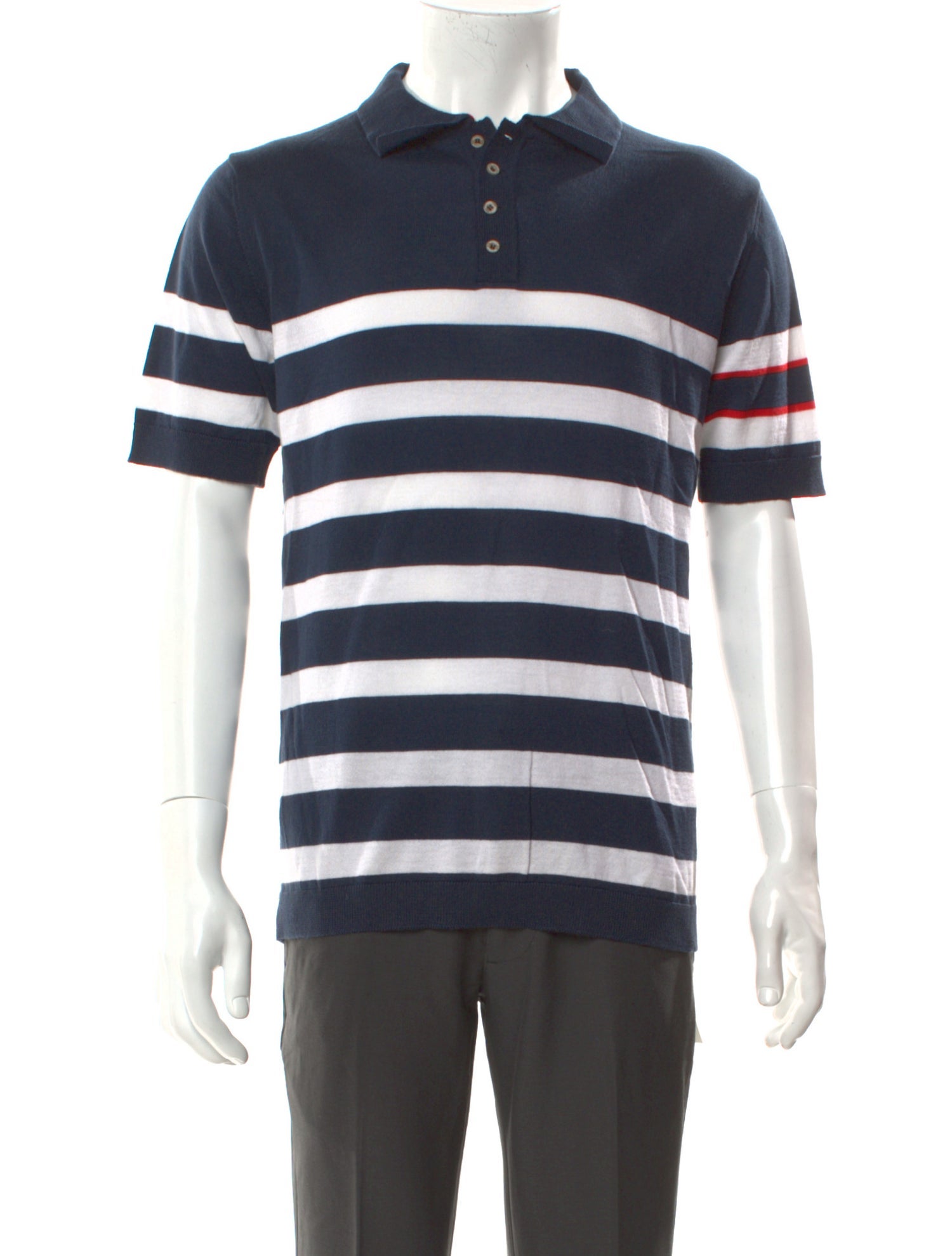 We Norwegians Striped Collar Polo Shirt