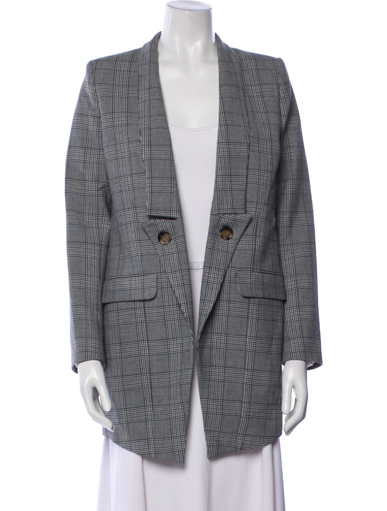 Won Hundred Plaid Print Blazer