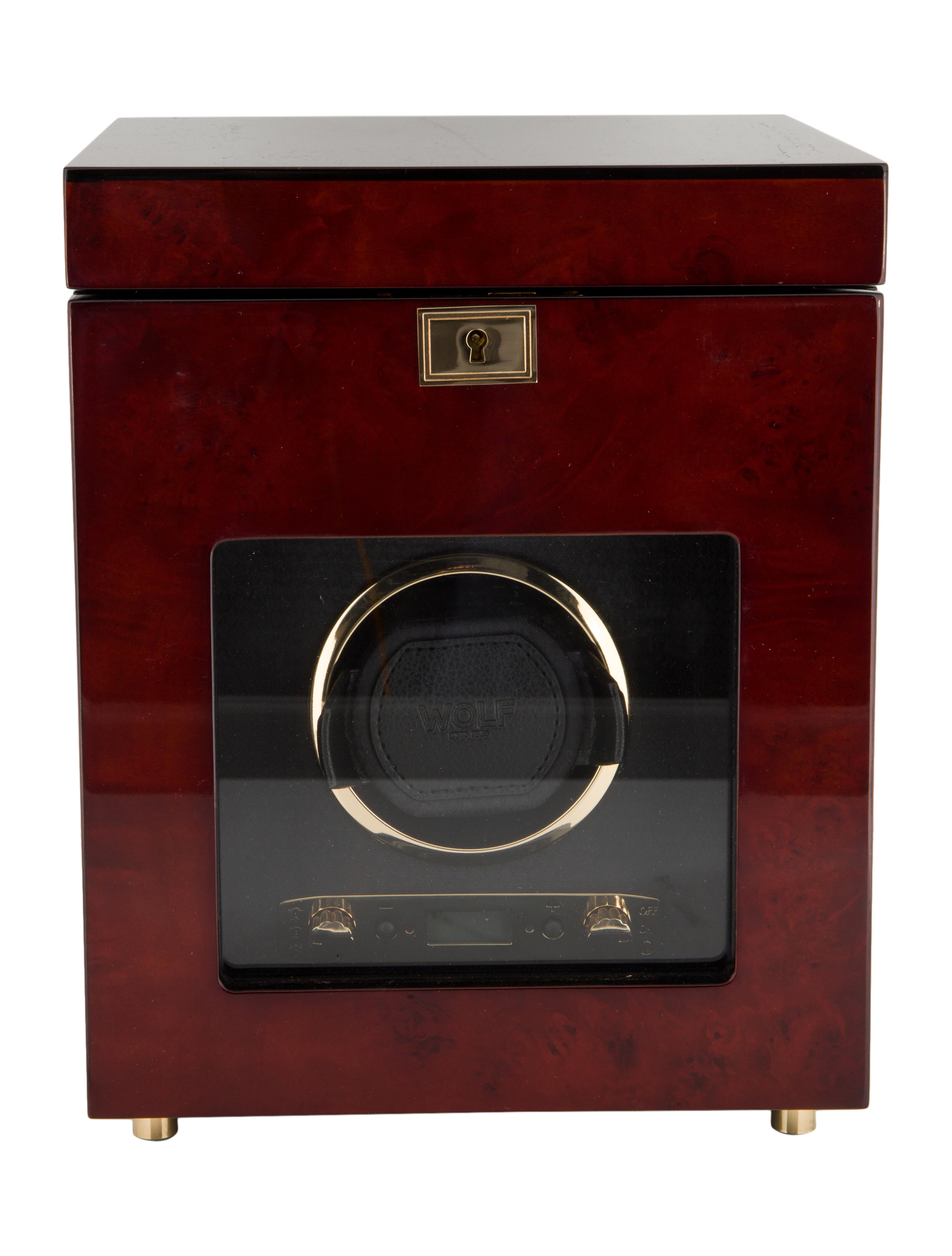 Wolf Savoy Single Watch Winder with Storage