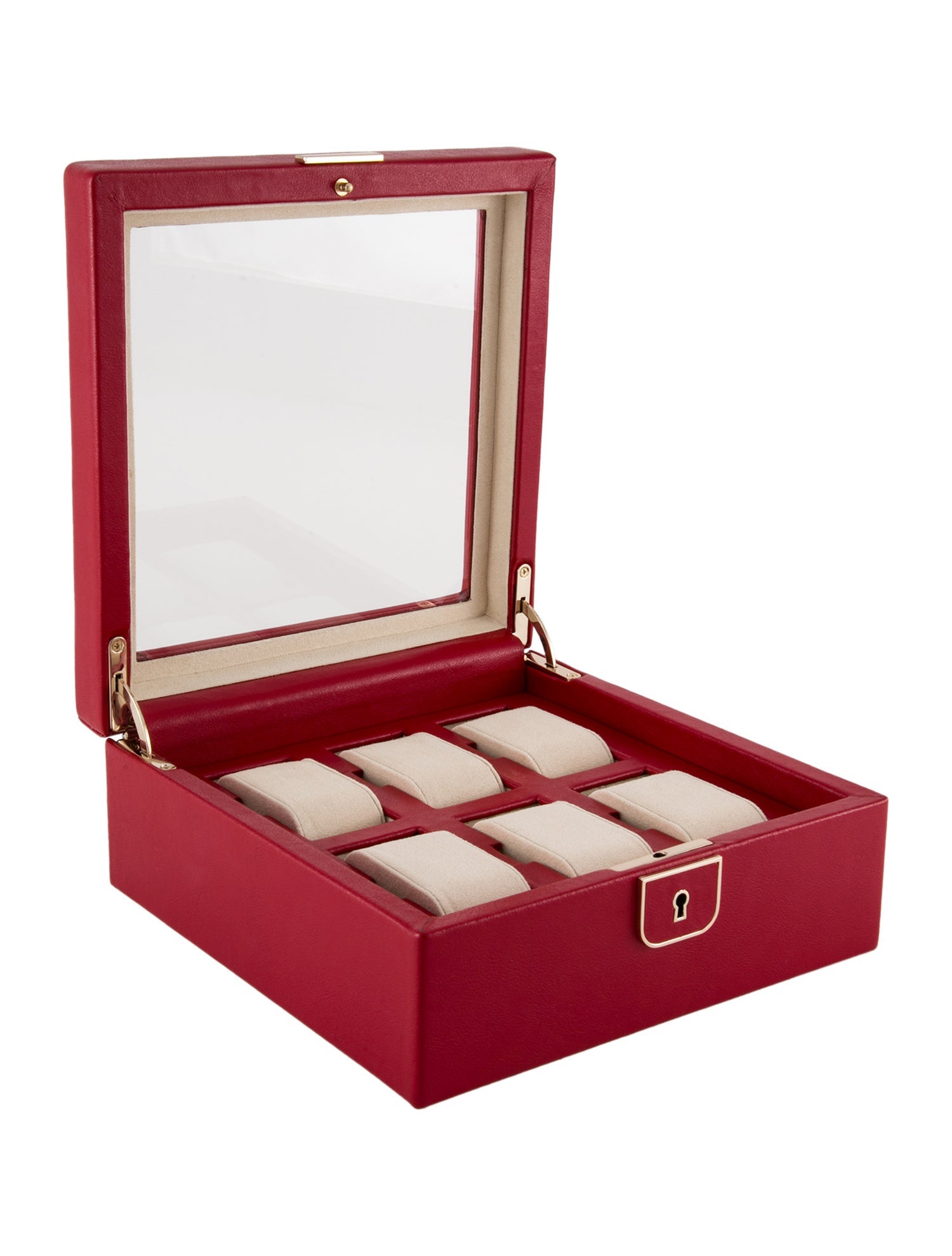Wolf leather Travel Jewelry Case