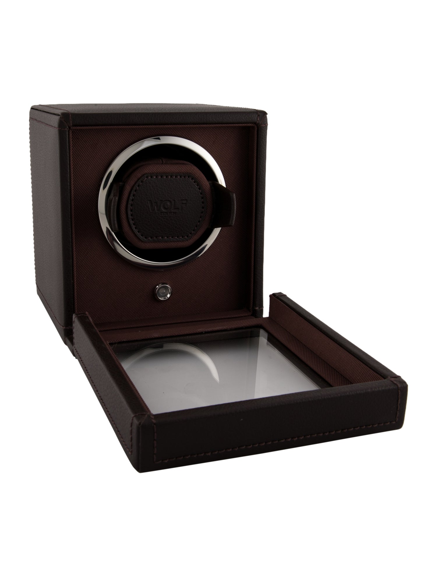 Wolf Cub Single Watch Winder with Cover