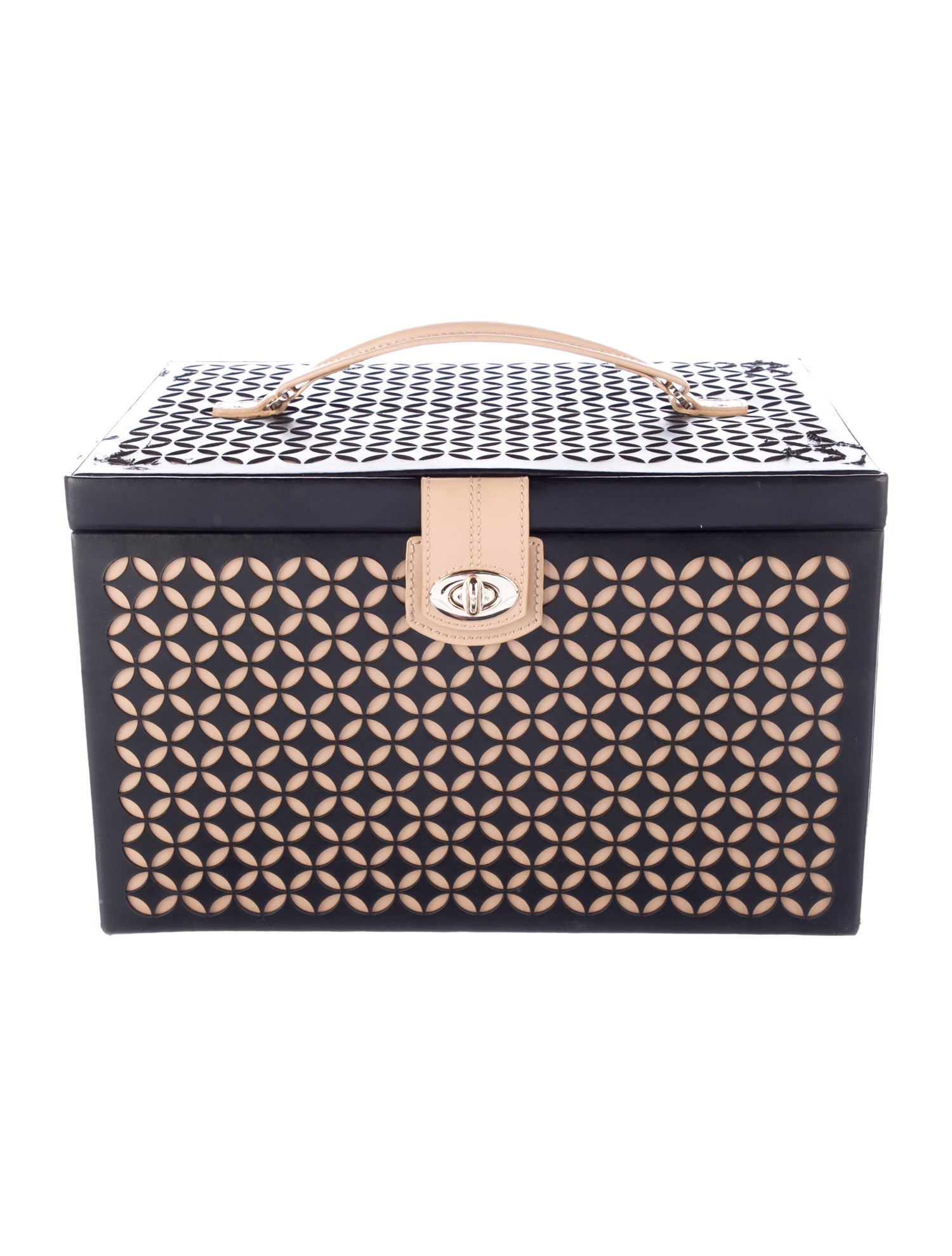 Wolf Chloe Medium Laser Cut Leather Jewelry Box