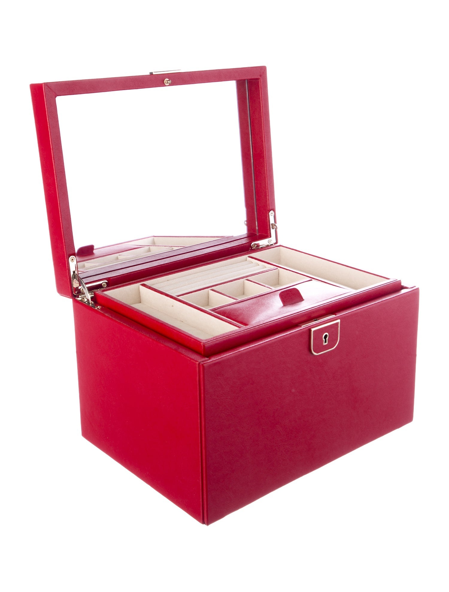 Wolf Women's Leather Caroline Extra Large Jewelry Box