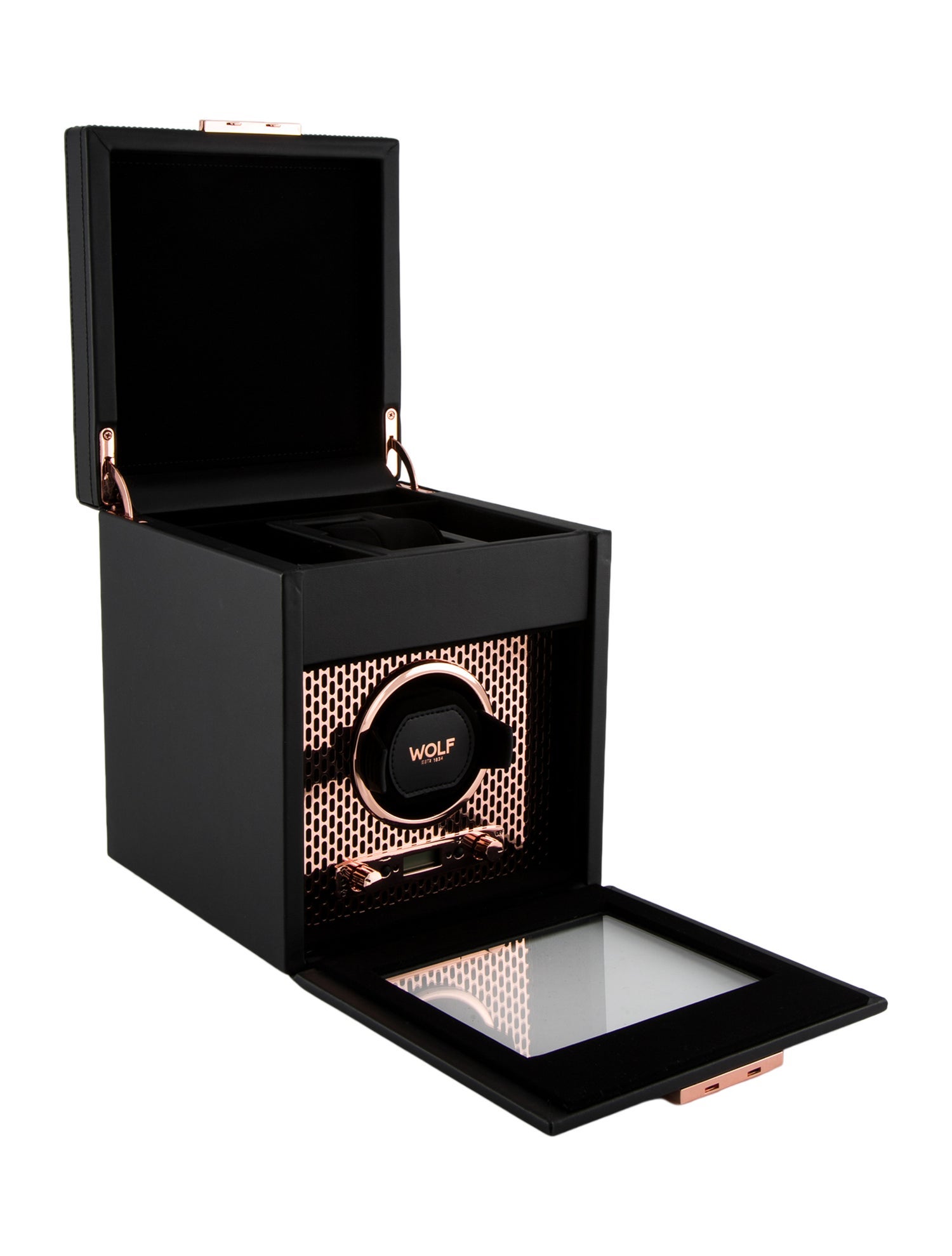 Wolf Axis Single Watch Winder With Storage
