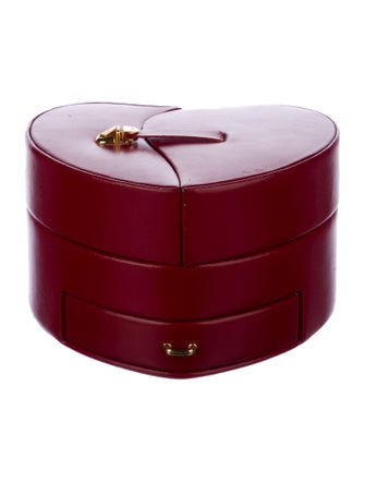 Wolf Red Leather Jewelry Case