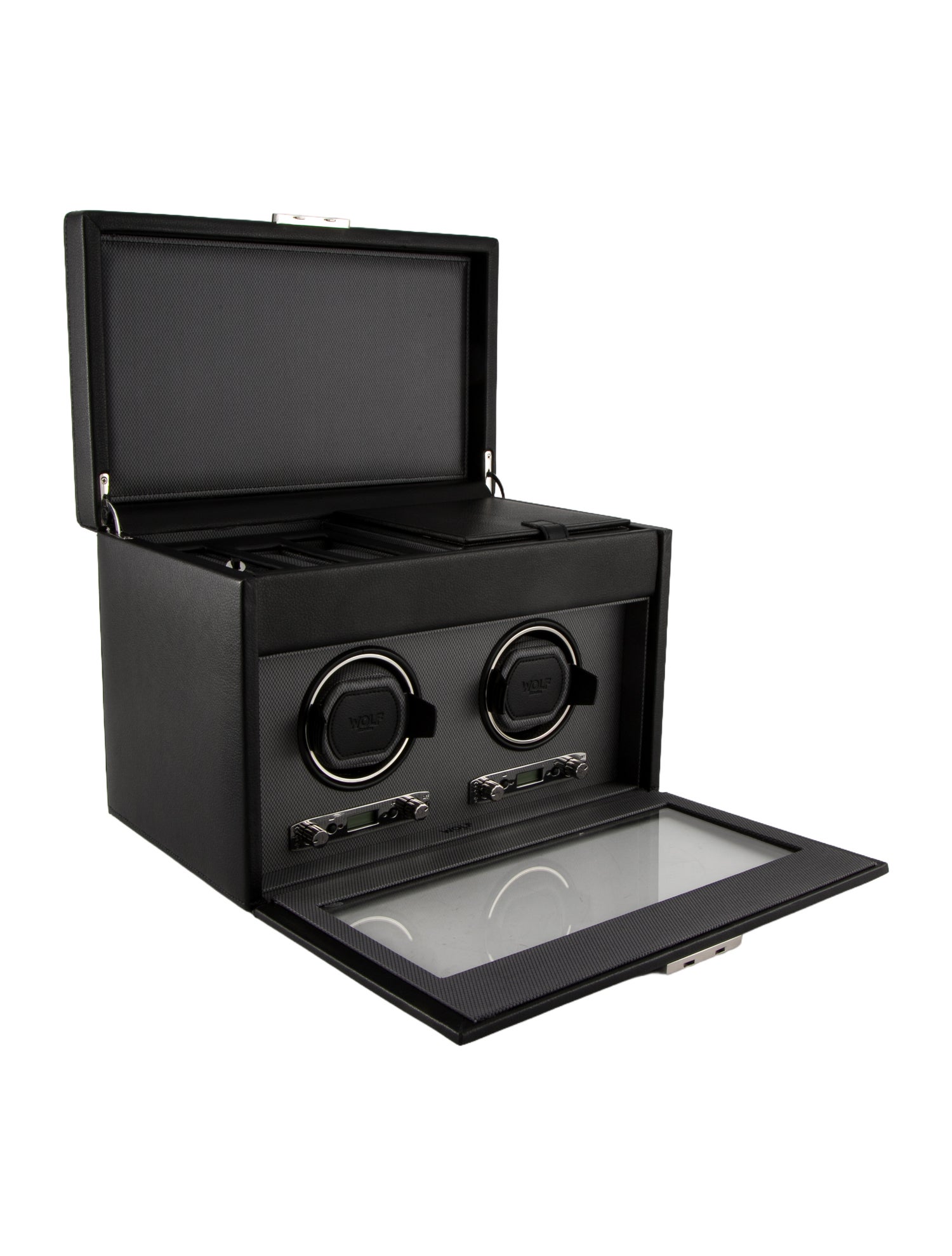 Wolf Axis Double Watch Winder & Storage Box