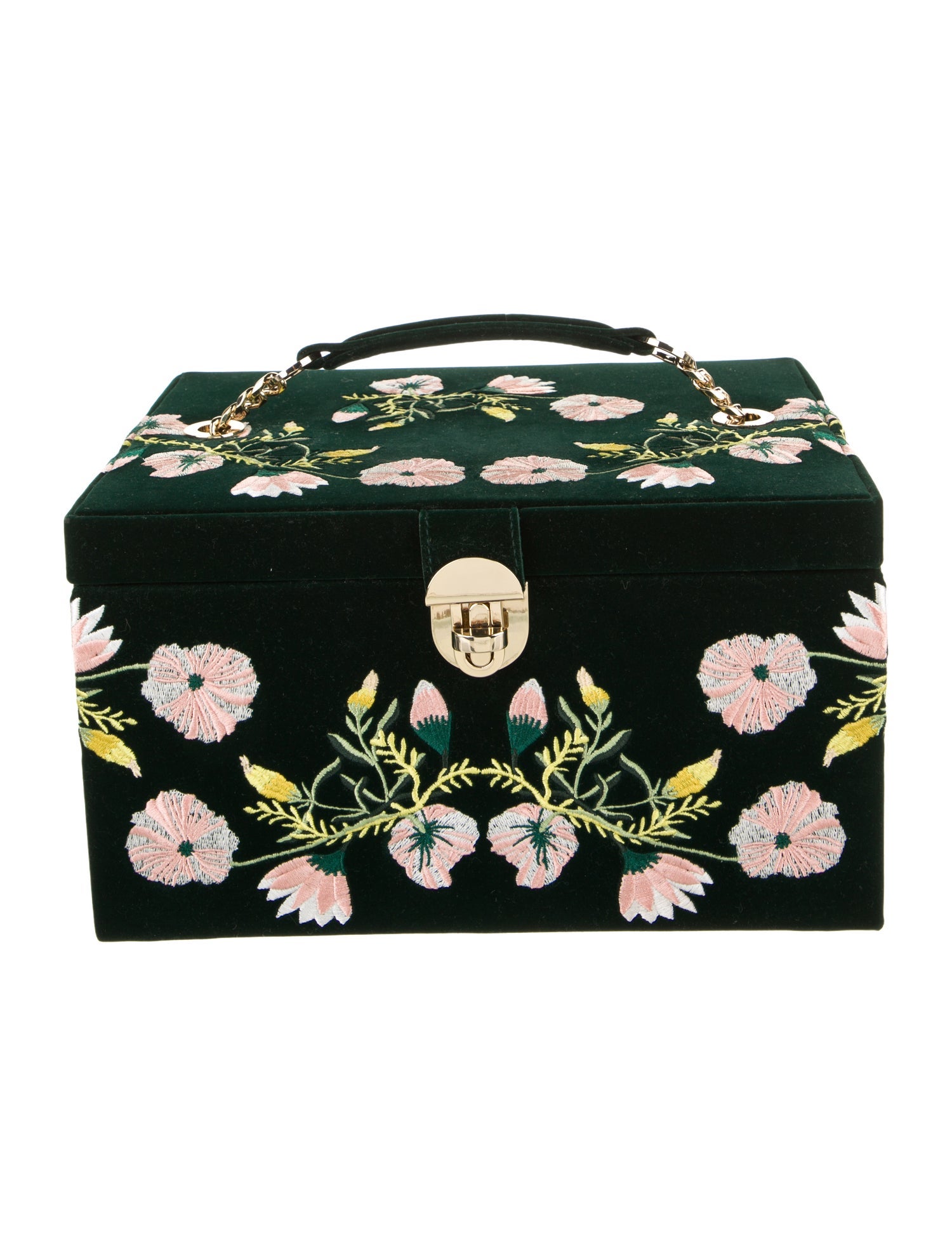 Wolf Embroidered Zoe Medium Jewelry Box