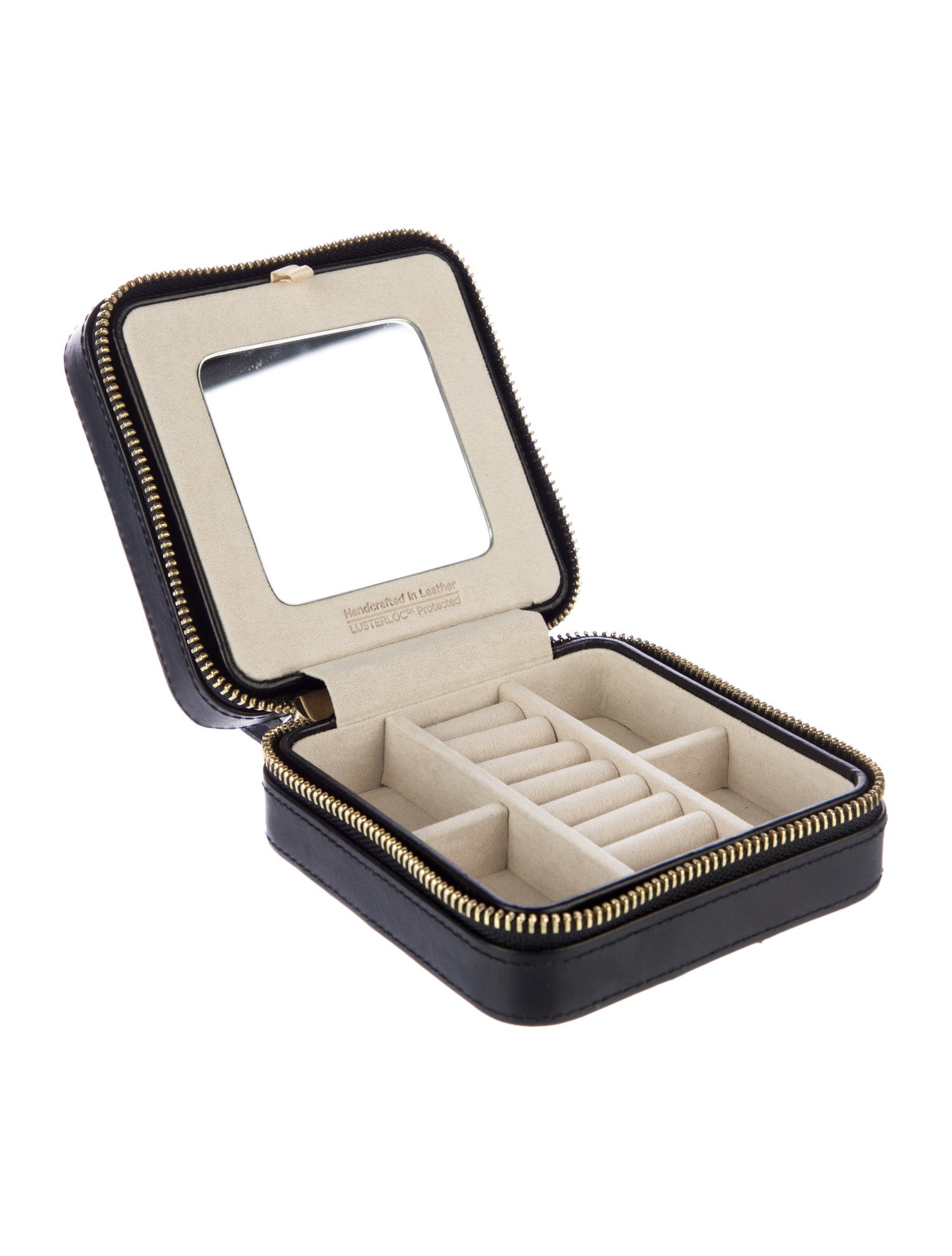 Wolf Quilted Travel Jewelry Case