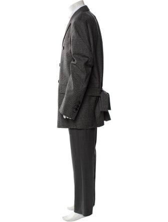 Wooyoungmi Wool Plaid Print Blazer