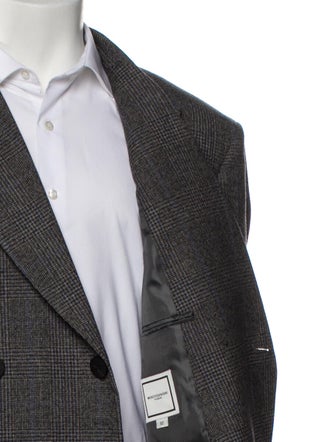 Wooyoungmi Wool Plaid Print Blazer