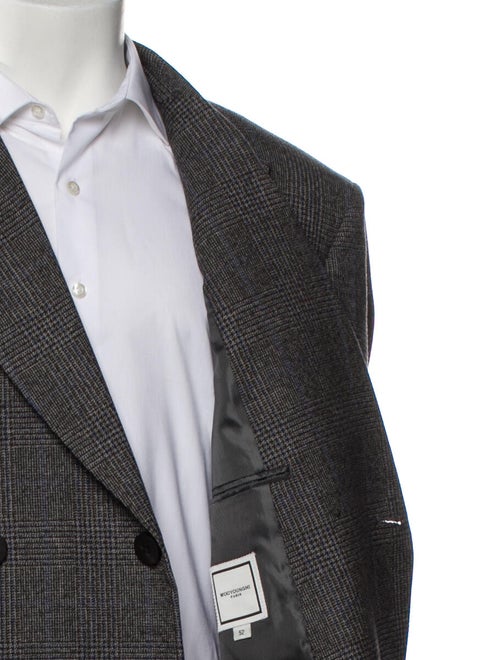 Wooyoungmi Wool Plaid Print Blazer