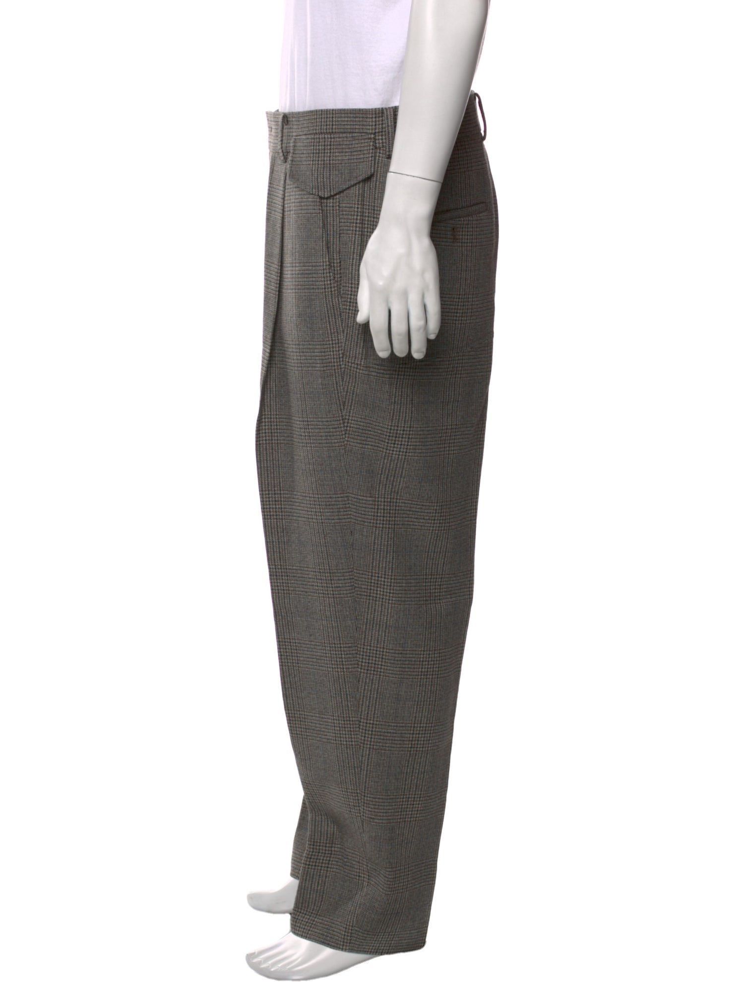 Wooyoungmi Plaid Print Dress Pants