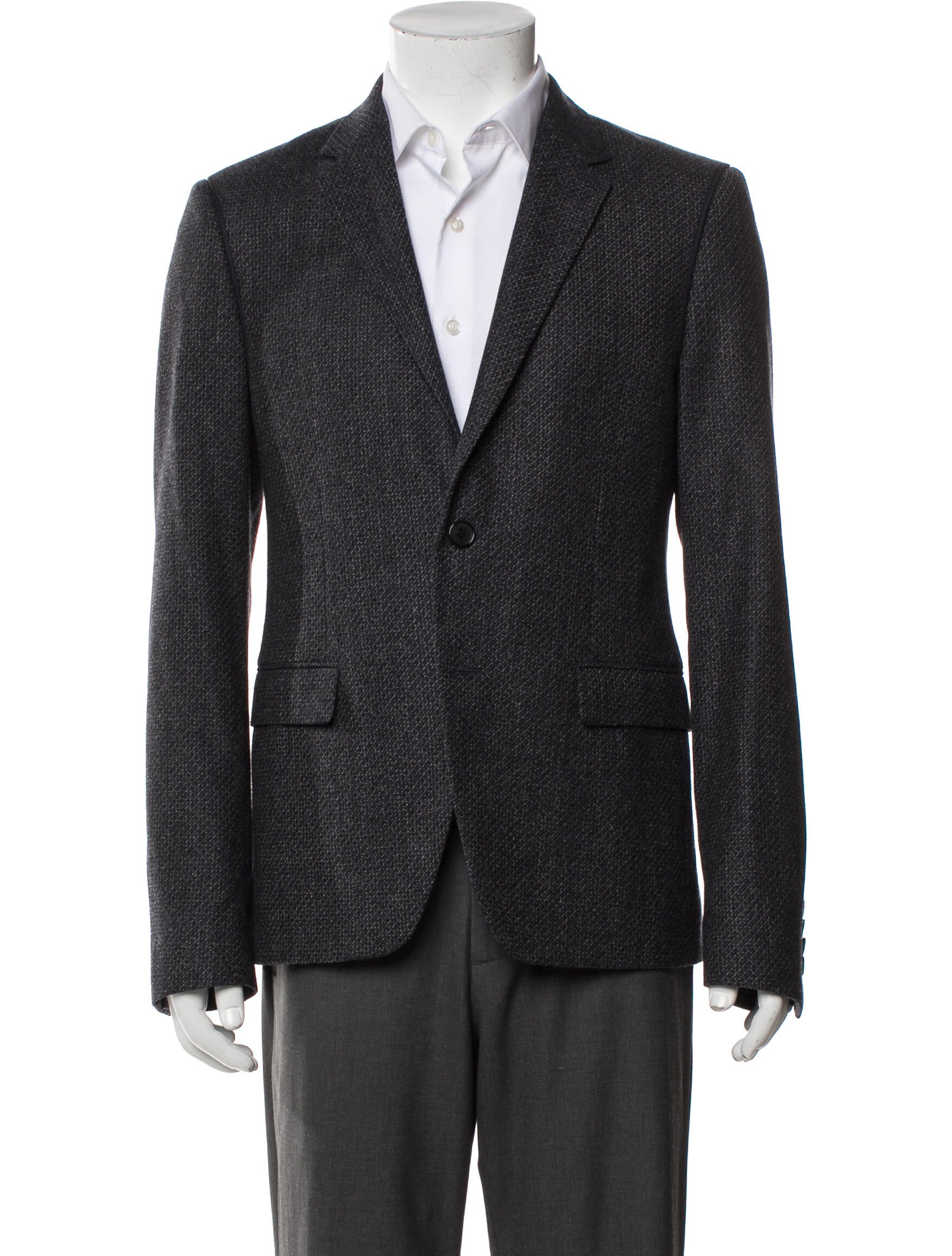 Wooyoungmi Tweed Pattern Peacoat