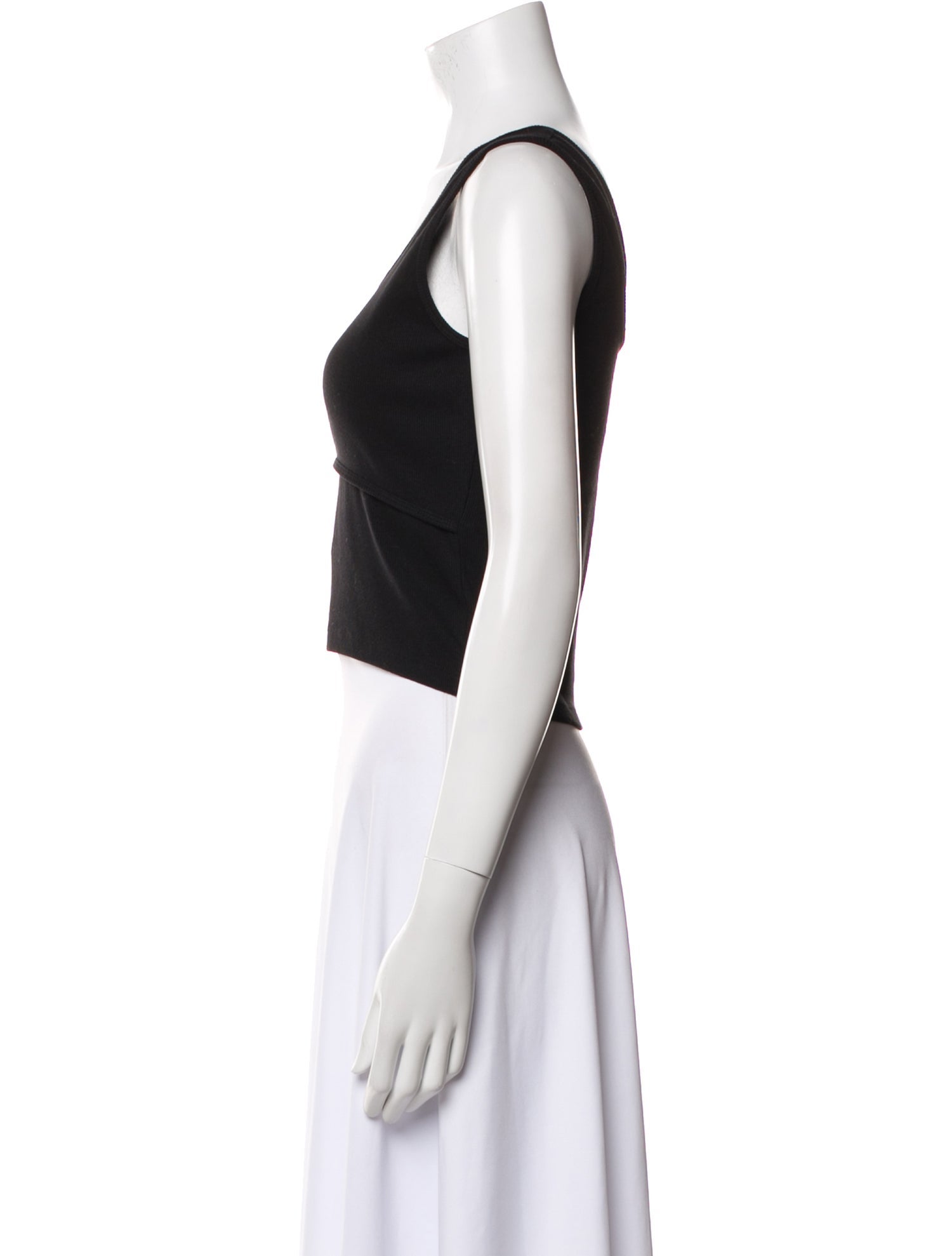 Wooyoungmi Scoop Neck Sleeveless Crop Top