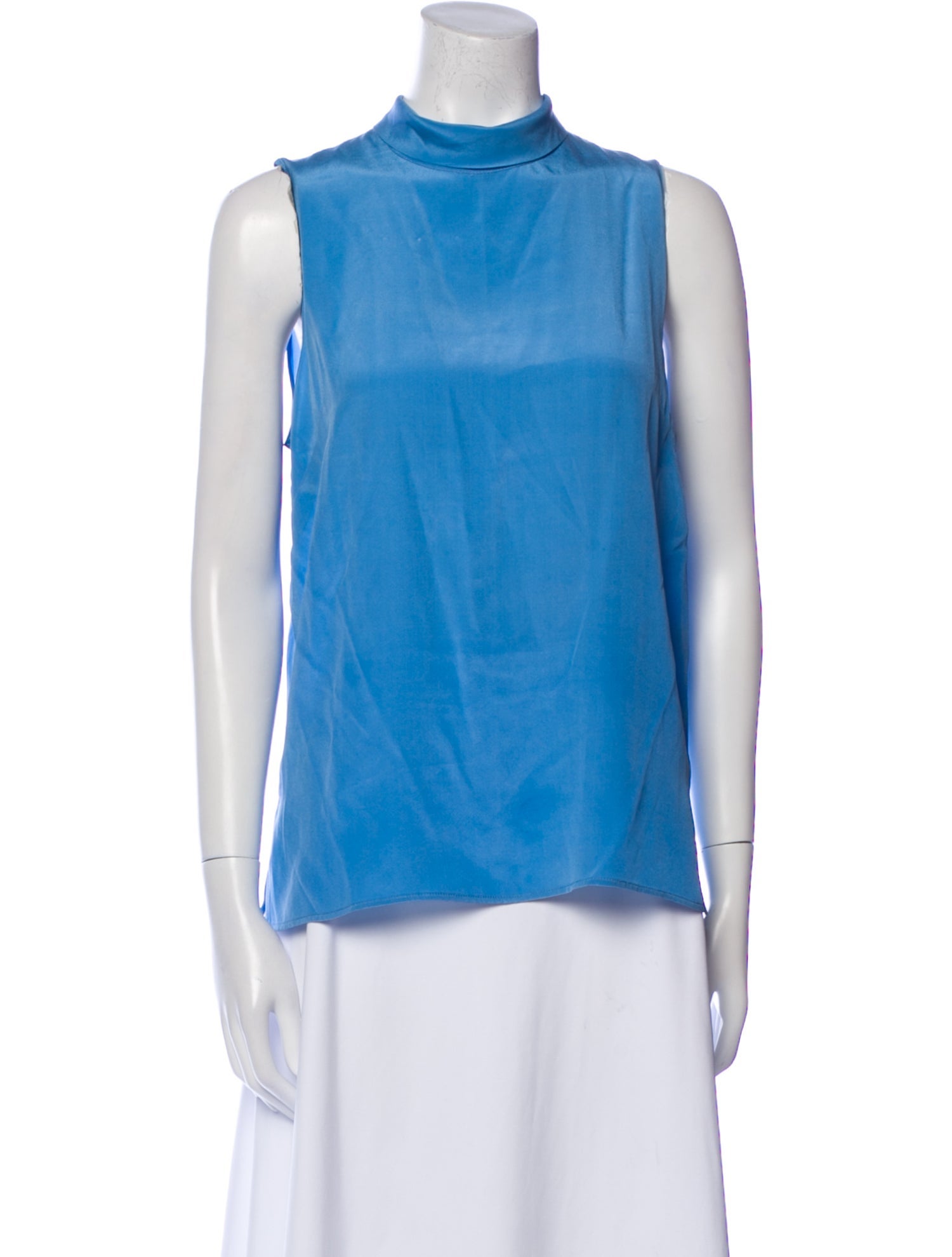 Worme Silk Mock Neck Blouse